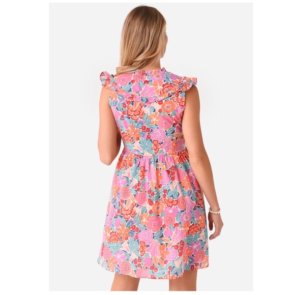 Banjanan | Feminine Cottagecore Ellian Mini Dress In Floral Bloomsbury Dawn | XL - Picture 4 of 14